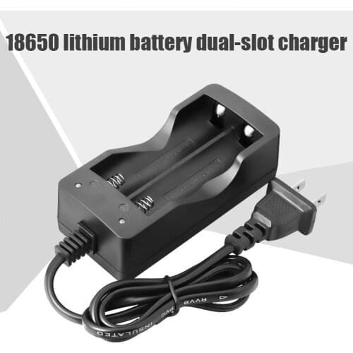 Universal 18650 Battery Charger AU/EU Plug 2 Slots Charger Smart 18650 Rechargeable Lithium Li-ion Charging Battery F5A8