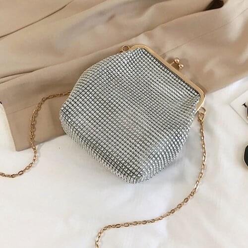 Women Party Clutch Bag Punk Fashion Purses and Handbags Female Evening Bag Diamond Tassel Crossbody Chain Bag 2021