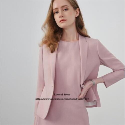 Fashion Women Suits Office Skirt Set 2 Piece Jacket Dress Suit Elegant Ladies Workwear Formal Business Blazer Costume Femmes