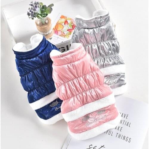 Winter Dog Wedding Dress Sleeveless Pet Clothes Suit Fur Vest XS XXL Pink Sliver Snow Pitbull Jacket For French Bulldog Terrier