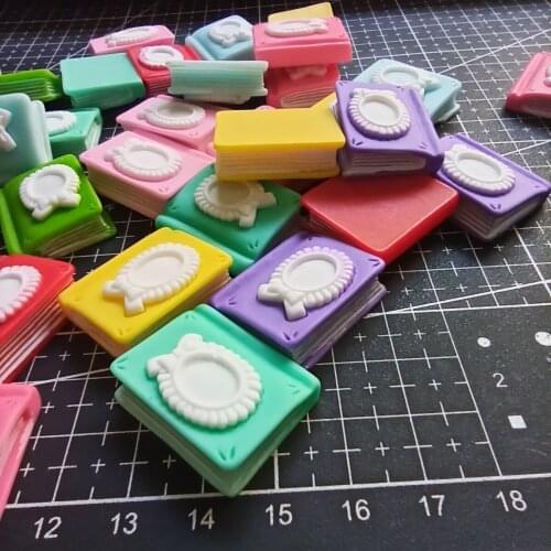 1pcs/lot resin solid colorful book cartoon 25mm fairy garden gnome moss terrarium decor crafts bonsai home DIY