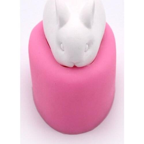 1PC Cute Rabbit Silicone Mold Fondant Mould Cake Decorating Kitchen Pastry Tools Chocolate Gumpaste Mold LB 397