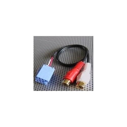 2RCA RCA audio cable fit Blaupunkt car stereo LADA GRANTA mini iso 8 pin AUX adapter output