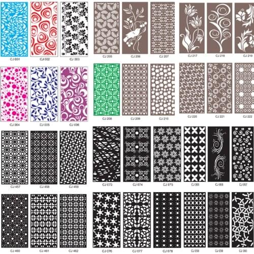 480 Cutting Drawing Plants Curve Theme 2D Vector CDR Format CNC Laser Plasma Files