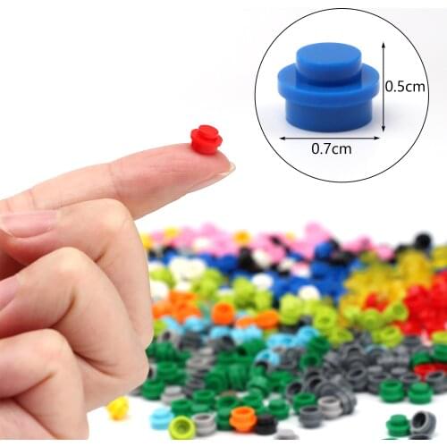 500Pcs/set Lamp Beads Pellets 1X1 Dots Building Blocks MOC Dots Bricks Parts Accessories Model Kids Educational Toys Gifs