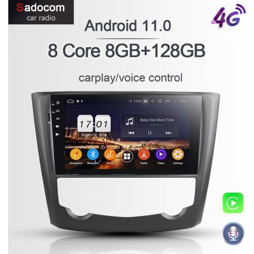 720P 9" DSP PX6 Android 10.0 4GB RAM 8core 64G Car DVD Player GPS Glonass Map autoradio car radio For Renault Kadjar 2015 2016