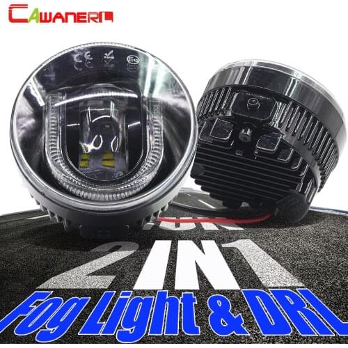 Cawanerl For Renault Megane Laguna Koleos Duster Scenic Logan Latitude Twingo Car LED Fog Light Daytime Running Lamp DRL Styling