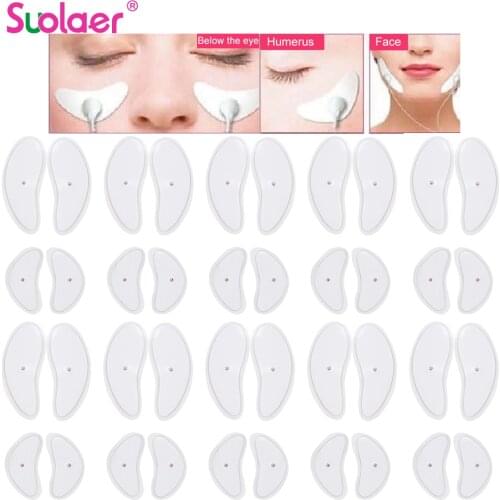 Tens Pads Electrodes For Slimming Facial Massager V-Face Trainer Face Pulse Muscle Stimulator Acupuncture Unit Wholesale