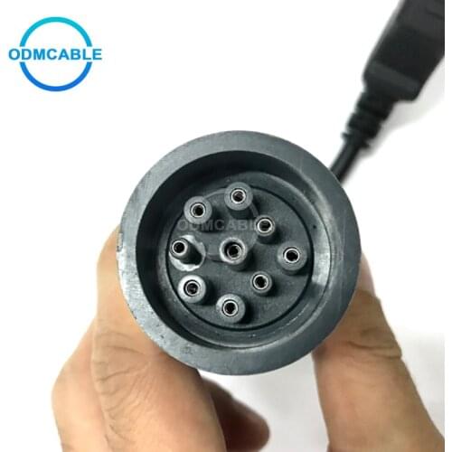 North America Truck diagnostic scanner 9Pin Cable for VOCOM diagnosis scanner 9 pin vocom ii 88890302 truck diangosis cable