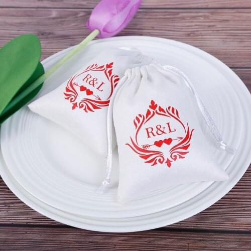 100PCS/Lot Flannel Velvet Bag Jewelry Packaging Pouches Chic Ring Earring Lipstick Storage For Party Wedding Christmas Gift