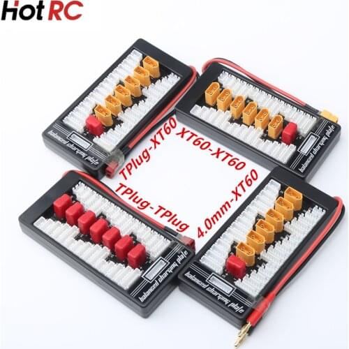 HotRc High Quality 2S-6S XT60 Plug Parallel Charging Board Para T Plug & XT60 Plug &4.0MM Bananer for Imax B6 B6AC B8 6 in 1