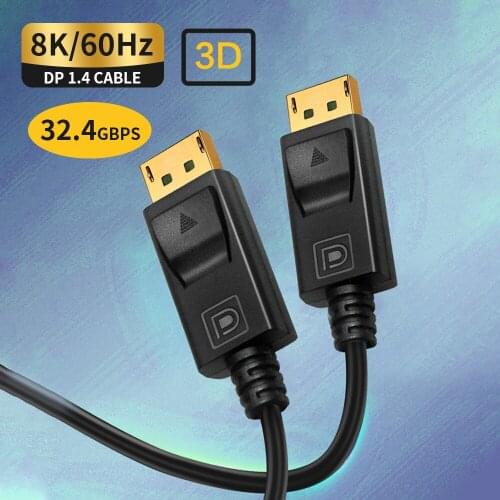 Displayport 1.4 cable 4K 120Hz displayport cable adapter for Xbox 8k tv box monitor 120hz ps4 projector computer dp to dp cable