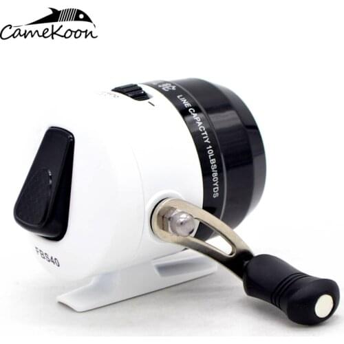 CAMEKOON FBS40 Spincast Reel Pre-Spooled 10 Lbs Line Right/Left Handed Reversible 4.3:1 Gear Ratio Fishing Coil