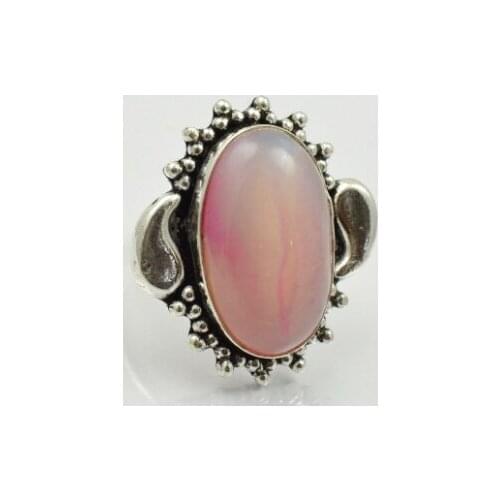 Agates Ring Silver Overlay over Copper , Size: 7.75 , R1979