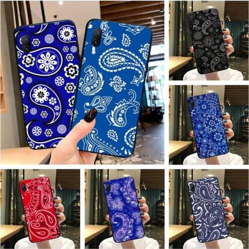 Royal Blue Bandana Phone Case For Vivo Y91c Y17 Y51 Y67 Y55 Y7s Y81 Y19 Y97 Y93 V17 vivos5