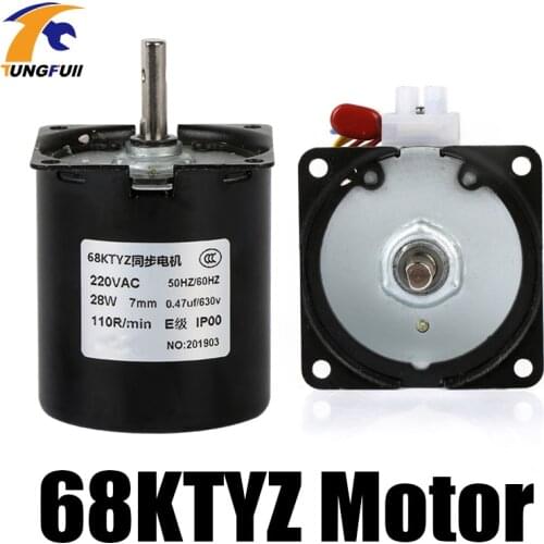Gear Motor 68KTYZ Permanent Magnet Synchronous Motor AC 220V Speed Reducer Motors Controllable Positive And Negative Inversion