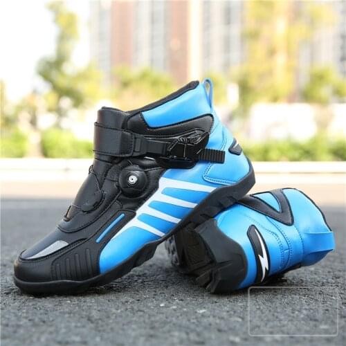 Men‘s Motorcycle Boots Riding Breathable Botas Moto Boots Hombre Motorbike Shoes Motorbike Biker Riding Boot Touring Ankle Shoes