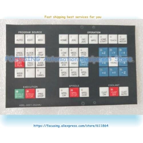 New Membrane A98L-0001-0524#J A98L-0001-0524 J Key Pad Button Used For HMI CNC Machine Operator