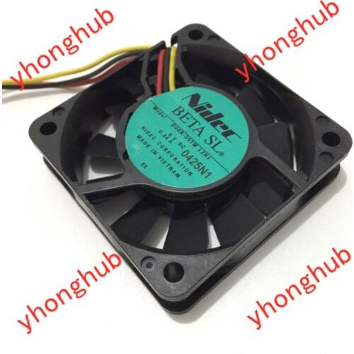 Nidec D06R-05TM 12H1 DC 5V 0.34A 60x60x15mm Server Cooling Fan