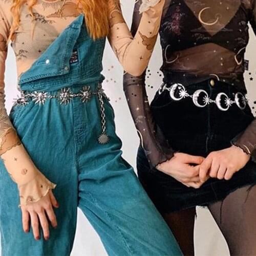 Punk Women Waist Belt Adjustable Metal Waist Belt Ladies Girls