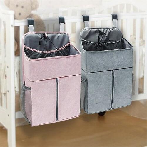 Baby Crib Hanging Storage Bag Diaper Nappy Organizer Cot Bed Organizer Bag Infant Essentials Diaper Baby Kids Crib Bedding Set