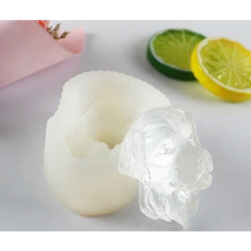 Silicone Soap Mold Golden Retriever Dog Cake Decorating Tool Fondant Resin Sugarcraft Gummy Gumpaste Chocolate Mold Baking Tools
