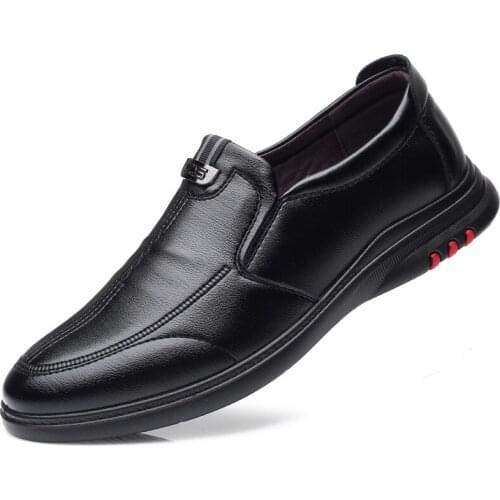 Leather Casual Men Shoes Luxury Brand Italian Mens Loafers Moccasins Breathable Slip on Boat Shoes Black Light Business Shoes