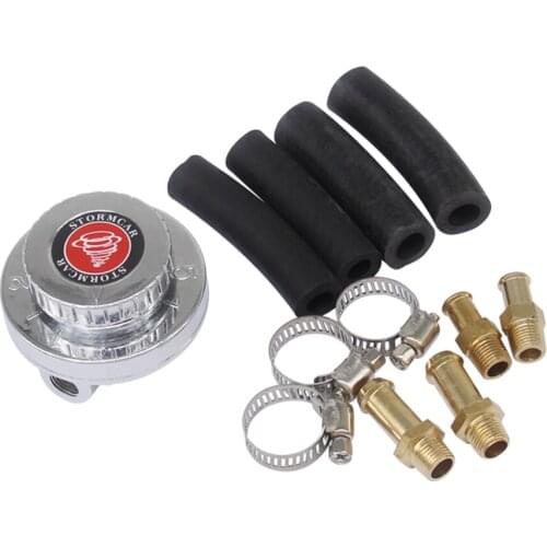 Universal Gunmetal Fuel Pressure Regulator Adjustable Universal for Carburetor Engine Gunmetal Fuel Pressure