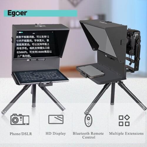 Q2 Teleprompter Portable Inscriber Smartphone Tablet Artifact Video Teleprompter for Mobile DSLR Camera Live Broadcast Recording