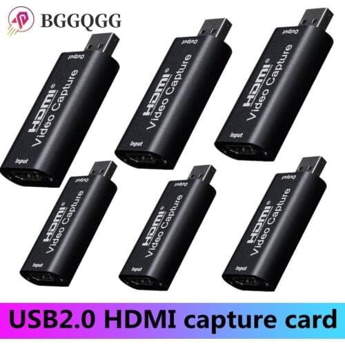 BGGQGG 4K Video Capture Card USB2.0 HDMI Video Grabber 1080P 60FPS Recorder for PS4 Game DVD HD Camera Recording Live Streaming