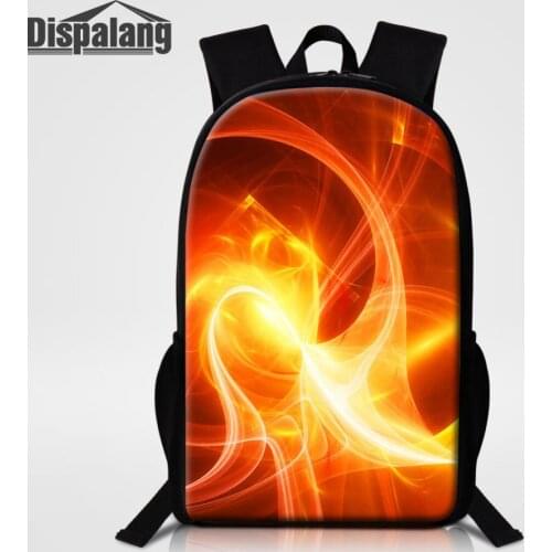 Dispalang Magic Women Children Backpack Fire Striped School Backpack for Men Preppy Style Women Large School Bag Kids Bookbag