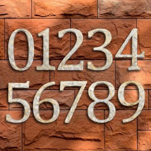 5.5 Inch High Home Address House Numbers- Unique Cast Iron Metal Mailbox Number/Letters for Outside or Front Door
