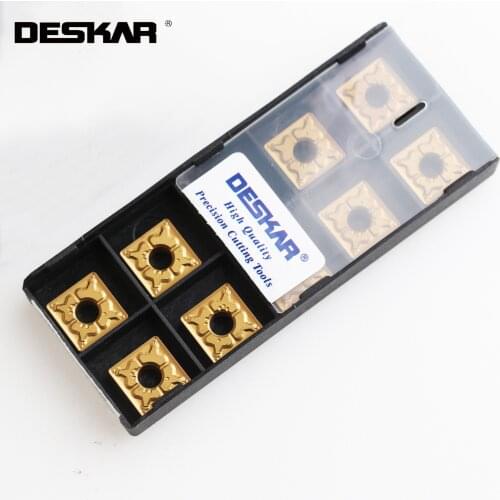 10PCS DESKAR SNMG120408-TM LF9028 External Turning Tools Carbide Inserts CNC Lathe Cutter Hard Alloy Blades For Steel Parts