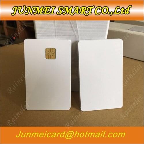 100pcs White PVC With ISO7816 Chip Fudan Printable Blank Contact Sle 4428 Smart Card For Inkjet Printer