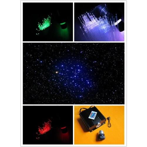 45w LED optic fiber star ceiling kit, 600 pcs 1.0mm PMMA fiber ,with IR 24 key