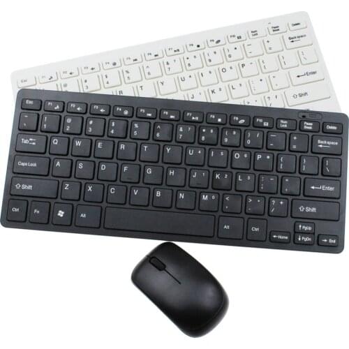 Hot sell 2018 new Ultra Slim mini 10 '' 2.4GHz Wireless Keyboard Mouse Combos For PC notebook desktop office