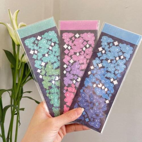 DIY 1 Sheet Useful Students Adults Laser Stickers Mini DIY Sticker Practical for Scrapbooking