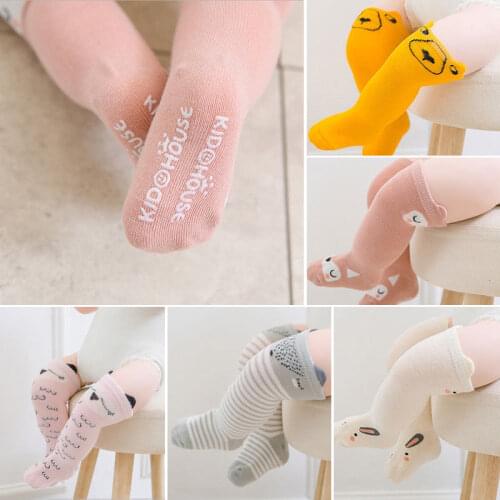 Brand New Cute Lovely Newborn Toddler Baby Girls Boys Stockings 0-4Y 8 Style Cotton Cartoon Print Over Knee Tights Outfit
