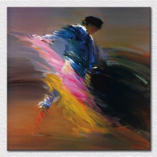 Home decor oil painting canvas spanish painting textured knife painting painted for room decor to hang on sofa wall