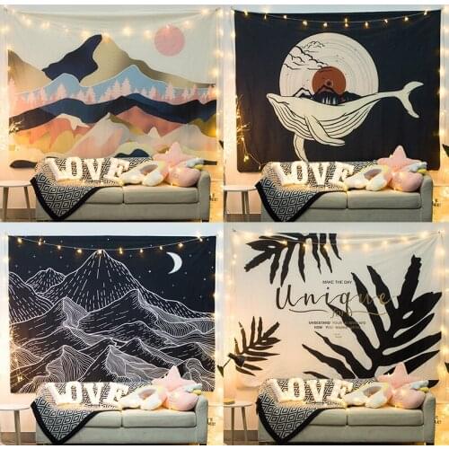 Kawaii Room Decor Background Cloth Hanging Cloth Simple Decorative Wall Cloth Hippie Home Decor Tapestry Aesthetic Room Decor