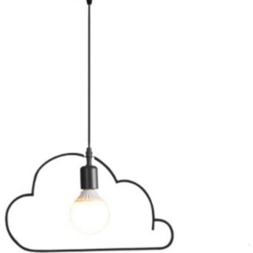 Metal Lampshade Single Pendant Lamp Creative Hanging Cloud Ring Light Kitchen Chandelier scandinavian