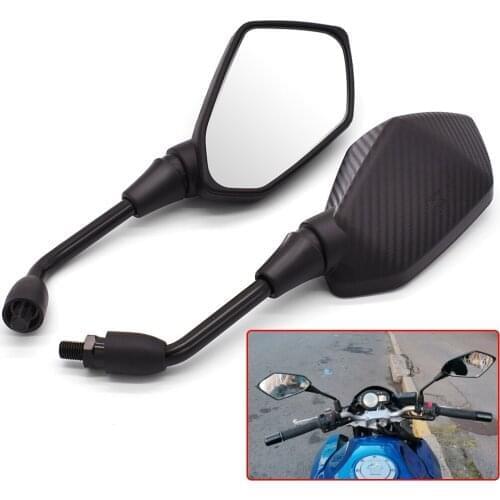 1 Pair Motorcycle Rear View Mirrors For KAWASAKI GTR1400 Concours Z1000SX NINJA 1000 H2 H2R ZX10R 10mm 8mm Side Convex Mirror