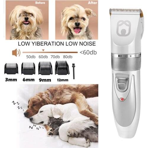 Charging Pet Dog Shave Clipper Kit Low Noise Cordless Electric Hair Grooming Trimming Kit