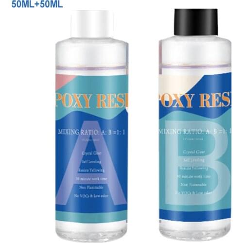 Epoxy Resin Kit Crystal Clear Hardener Kit Easy Mix DIY Supplies For Art Casting Resin Jewelry Projects SUB Sale
