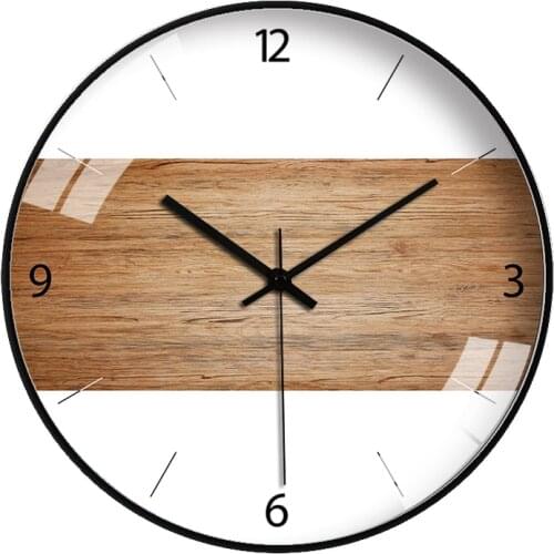 Nordic Wall Clock Art Vintage Simple Creative Silent Round Bedroom Decoration Wall Clock Art Home Living Room Decoration MM60WC
