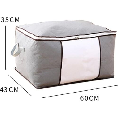 Clothes Quilt Non-woven Fabric Storage Bag Blanket Closet Sweater Organizer Box Sorting Pouches Travel Home Container