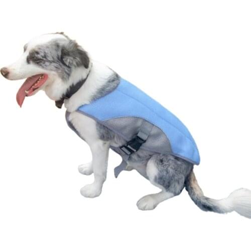 Summer Dog Cooling Vest Harness Cooler Jacket Breathable Pet Reflective Heatstroke Cold Suit Cool Clothes Bulldog Supplies