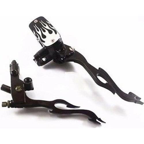 Flame 7/8" Black Brake Clutch Lever For Honda Kawasaki Suzuki Victory Triumph CB