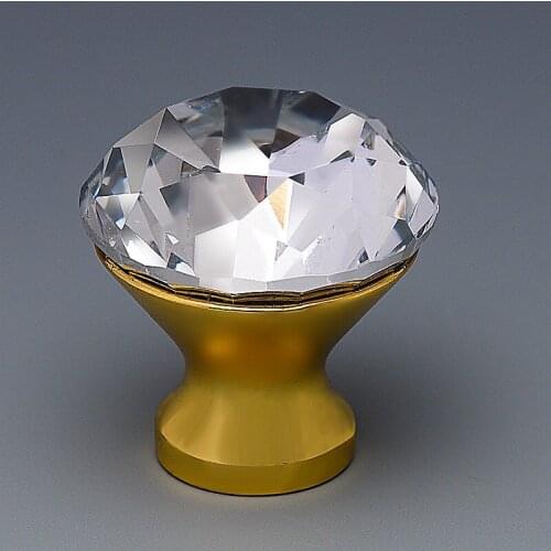 Crystal fashion wardrobe drawer door handle cabinet handle crystal handle