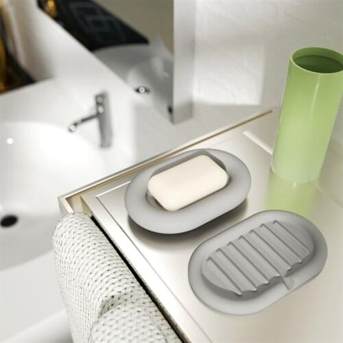 Cement Soap Dish Silicone Mold Concrete Creative Soap Holder Mould Bathroom Furnishings Tray MakingTool